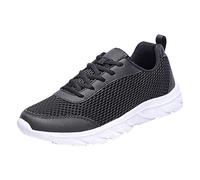 Scarpe da ginnastica da uomo con fodera in rete, comode scarpe da passeggio morbide con plantare imbottito, antiscivolo, con alette profonde, vestibilità larga, scarpe da ginnastica per montagna