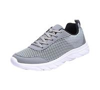 Scarpe da ginnastica da uomo con fodera in rete, comode scarpe da passeggio morbide con plantare imbottito, antiscivolo, con alette profonde, vestibilità larga, scarpe da ginnastica per montagna