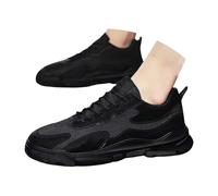 Scarpe da ginnastica da uomo con lacci, in rete traspirante, leggere e comode, scarpe da ginnastica piatte con fondo spesso, scarpe da ginnastica casual retrò da jogging e tennis per attività