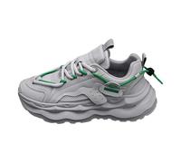 Scarpe da ginnastica da uomo con suola spessa in rete con chiusura con lacci, plateau spesso con tomaia traspirante, soletta imbottita, suola antiscivolo, telaio stabilizzato sul tallone per un
