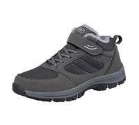 Scarpe da ginnastica da uomo con supporto per arco plantare, comode, antiscivolo, con alette profonde, in velluto, spesse, morbide, scarpe da trekking con punta larga, con lacci, scarpe casual per