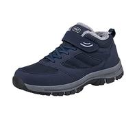Scarpe da ginnastica da uomo con supporto per arco plantare, comode, antiscivolo, con alette profonde, in velluto, spesse, morbide, scarpe da trekking con punta larga, con lacci, scarpe casual per