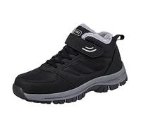 Scarpe da ginnastica da uomo con supporto per arco plantare, comode, in velluto, spesse, morbide, antiscivolo, con alette profonde, scarpe da ginnastica di sicurezza, con lacci, scarpe casual per