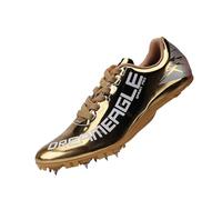 Scarpe da ginnastica da uomo, da camminata, da uomo, vestibilità larga, stringate, a goccia zero, antiscivolo, leggere, con supporto per arco plantare, scarpe da corsa atletiche, Oro, 38 2/3 EU