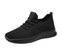 Scarpe da ginnastica da uomo, da palestra, da corsa, da tennis, per il tempo libero, comode, da corsa, alla moda, leggere, traspiranti, Nero , 40 EU