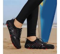Scarpe da ginnastica da uomo e donna, ad asciugatura rapida, in gomma antiscivolo, per escursionismo, spiaggia, EU 36-46(BY-01, nero, 36)
