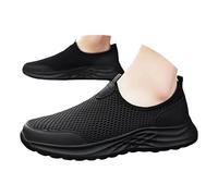 Scarpe da ginnastica da uomo extra larghe, in rete, traspiranti, comode, senza lacci, casual, leggere, estive, con memory foam, a vita bassa, per tenere le mani libere, antiscivolo, scarpe sportive