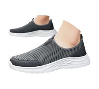 Scarpe da ginnastica da uomo extra larghe, in rete, traspiranti, comode, senza lacci, casual, leggere, estive, con memory foam, a vita bassa, per tenere le mani libere, antiscivolo, scarpe sportive