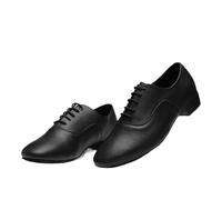 Scarpe da ginnastica da uomo in pelle da uomo Scarpe da ballo latino da uomo Scarpe da ballo moderne da sala Tango Scarpe da ballo standard nazionali da uomo for bambini Per Feste Danzanti(Black02,39)