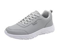Scarpe da ginnastica da uomo in pelle traspirante con supporto per arco plantare in memory foam, morbide, leggere, comode, scarpe da corsa atletiche antiscivolo con punta larga, scarpe da ginnastica