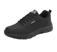 Scarpe da ginnastica da uomo in pelle traspirante con supporto per arco plantare in memory foam, morbide, leggere, comode, scarpe da corsa atletiche antiscivolo con punta larga, scarpe da ginnastica