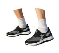 Scarpe da ginnastica da uomo in rete, extra larghe, traspiranti, comode, casual, per nordic walking, basse e ortopediche, con cuscino d'aria, leggere, per l'estate, Nero , 39 2/3 EU