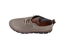Scarpe da ginnastica da uomo in rete Oxford con lacci, leggere, casual, comode, traspiranti, suola morbida, scarpe casual da uomo, Fondo nero kaki, 39 2/3 EU
