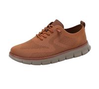 Scarpe da ginnastica da uomo in rete Oxford con lacci, leggere, casual, comode, traspiranti, suola morbida, scarpe casual da uomo, Giallo terra, 39 1/3 EU