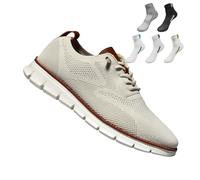 Scarpe da ginnastica da uomo in rete Oxford, con lacci, leggere, casual, da trekking, tennis, guida, lavoro, viaggi e spostamenti quotidiani, 08, 42 2/3 EU