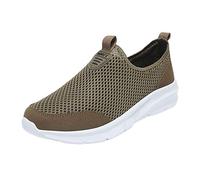 Scarpe da ginnastica da uomo in rete traspirante con supporto per arco in memory foam, antiscivolo, con cuscino spesso, scarpe ortopediche, casual, comode, da tennis, scarpe da tennis con zeppa piatta