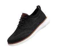 Scarpe da ginnastica da uomo in rete traspirante, leggere, antiscivolo, per escursionismo, trekking, scarpe basse con lacci, comode, casual, con zeppa, bianco, 39 2/3 EU
