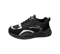 Scarpe da ginnastica da uomo in rete traspirante, scarpe casual alla moda, leggere e comode, con lacci, per corsa, camminata, palestra, lavoro all'aperto, ampia vestibilità con supporto per arco