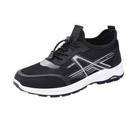 Scarpe da ginnastica da uomo in tela antiscivolo con supporto per arco plantare, leggere, traspiranti, comode, con suola morbida piatta, mocassini, casual, per interni ed esterni, Nero , 41 1/3 EU
