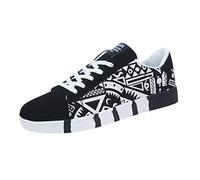 Scarpe da ginnastica da uomo in tela, con lacci, alla moda, graffiti, skate, atletiche, corsa, camminata, scarpe da ginnastica classiche casual, basse
