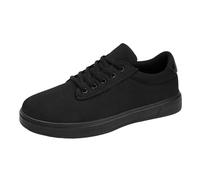Scarpe da ginnastica da uomo in tela con lacci, per uso quotidiano, leggere, traspiranti, con suola in gomma, soletta imbottita, design basso, cuciture resistenti, vestibilità flessibile e