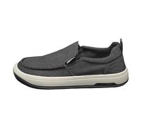Scarpe da ginnastica da uomo, in tela, leggere, traspiranti, per il tempo libero, alla moda, per sport e attività all'aria aperta, senza lacci, Nero , 43 EU