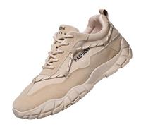 Scarpe da ginnastica da uomo, leggere, casual, basse, da jogging, con suola profilata, per il tempo libero, con zero-drop, comode per l'uso quotidiano e il tempo libero, beige., 40 EU