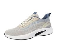 Scarpe da ginnastica da uomo, leggere, traspiranti, in rete, alla moda, per il tempo libero, colore a contrasto, scarpe da trail running, casual, comode, antiscivolo, scarpe da jogging per primavera