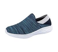 Scarpe da ginnastica da uomo, leggere, traspiranti, in rete, leggere, per il Medioevo e gli anziani, suola spessa, comode, casual, Blu, 45 EU