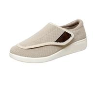 Scarpe da ginnastica da uomo minimaliste con chiusura al tatto, classiche, traspiranti, in rete, larghe, per passeggiate e viaggi, Giallo, 39 EU