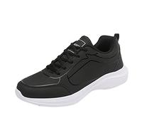 Scarpe da ginnastica da uomo per camminare, corsa, senza lacci, leggere, da tennis, casual, da palestra, comode, morbide e traspiranti, in rete, bianco, 42 EU