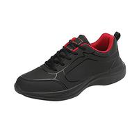 Scarpe da ginnastica da uomo per camminare, corsa, senza lacci, leggere, da tennis, casual, da palestra, comode, morbide e traspiranti, in rete, Rosso, 41 EU