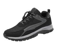Scarpe da ginnastica da uomo, per camminata, corsa, stile casual, scarpe sportive con lacci elastici, per trekking quotidiano, tempo libero, moda da strada, Nero , 37.5 EU