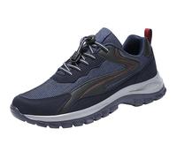 Scarpe da ginnastica da uomo, per camminata, corsa, stile casual, scarpe sportive con lacci elastici, per trekking quotidiano, tempo libero, moda da strada, Blu, 41 EU