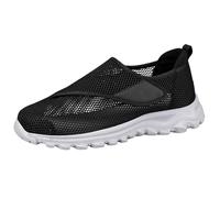 Scarpe da ginnastica da uomo per camminata e corsa, con lacci, leggere, traspiranti, casual, suola maculata, comfort per le uscite quotidiane per il tempo libero, A, 4 UK Wide