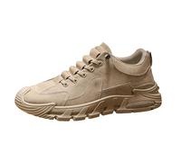 Scarpe da ginnastica da uomo per corsa, camminata, casual, retrò, resistenti, suola testurizzata, per il tempo libero quotidiano, attività all'aperto, stile urbano, cachi, 38 EU