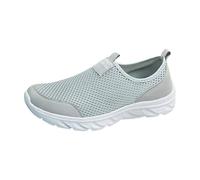 Scarpe da ginnastica da uomo, per il tempo libero, slip-on di sicurezza, comode, in rete, traspiranti, singole, larghe, leggere, scarpe sportive da uomo, grigio., 44 EU