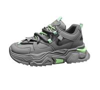 Scarpe da ginnastica da uomo, scarpe da ginnastica larghe con suola grossa, altezza invisibile, scarpe da ginnastica in pelle PU, antiscivolo, scarpe da corsa basse traspiranti scarpe sportive alla