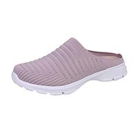 Scarpe da ginnastica da uomo senza lacci, casual, aperte sul retro, traspiranti, leggere, per l'estate, per il tempo libero quotidiano, Viola, 39 EU