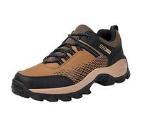 Scarpe da ginnastica da uomo senza lacci con supporto per arco plantare, leggere, traspiranti, antiscivolo, alla moda, a vita bassa, comode, antiscivolo, per escursioni all'aperto, Marrone, 41 1/3 EU