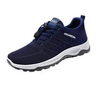 Scarpe da ginnastica da uomo, sportive, con lacci, traspiranti, per attività all'aria aperta, per fare jogging, scarpe in rete, scarpe da corsa su strada, scarpe sportive traspiranti, Blu, 40 EU