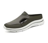 Scarpe da ginnastica da uomo traspiranti casual estive con fondo morbido pantofole comode leggere sandali da uomo cento scarpe, Verde militare, 41 1/3 EU