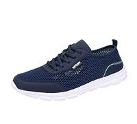 Scarpe da ginnastica da uomo, traspiranti, senza lacci, scarpe da corsa per esercizi, leggere, comode, in rete, da tennis, palestra, allenamento, scarpe da esterno per il comfort quotidiano 1, Blu, 39