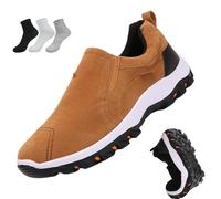 Scarpe da ginnastica da uomo, vestibilità larga, casual, per camminare, corsa, traspiranti, leggere, comode, atletiche, fitness, escursionismo, antiscivolo, jogging, attività all'aperto, Giallo, 47 1