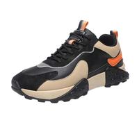 Scarpe da ginnastica di sicurezza da uomo, con fondo spesso e morbido, scarpe da corsa leggere, versatili e comode, scarpe sportive antiscivolo, vestibilità larga, comode scarpe per il tempo libero