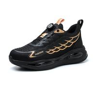 Scarpe da Ginnastica di Sicurezza, Scarpe da Ginnastica con Puntale in Acciaio per Uomo E Donna, Scarpe da Lavoro Comode, Leggere, Antiscivolo E Resistenti alle Forature,d'oro,43