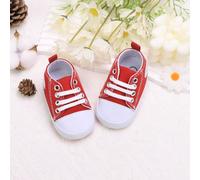 Scarpe da ginnastica di tela con orsetto per neonati, scarpe per primi passi dei neonati con allacciatura, scarpe comode da indossare dentro e fuori casa di moda, per primavera e autunno EUR18,EUR19,E