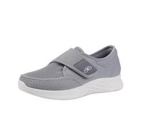 Scarpe da Ginnastica Donna Pelle Scarpe da Ginnastica Donna Commercio Estero Nuove Traspiranti in Rete Intrecciata Volante con Suola Morbida Bassa e Rotonda (Grey, 35)