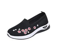 Scarpe da Ginnastica Donna Scarpe Ballerina Leggere Ricami Sneakers Passeggio Comode Slip on Sneaker Camminare Traspirante Senza Lacci Morbida Autunno Sneakers Donna Scarpe Camminata con Floreale