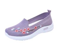 Scarpe da Ginnastica Donna Scarpe Ballerina Leggere Ricami Sneakers Passeggio Comode Slip on Sneaker Camminare Traspirante Senza Lacci Morbida Autunno Sneakers Donna Scarpe Camminata con Floreale